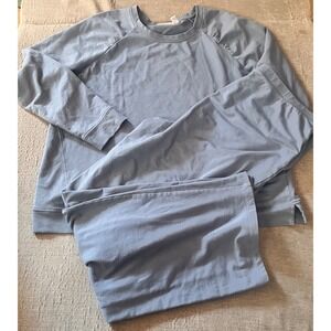 D&Co Active Women Blue Sweatshirt Pants Set Lounge Athleisure Size‎ L